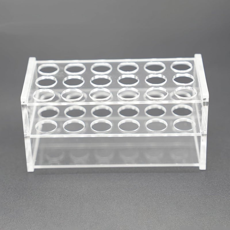 LSVERDE Store 1 pcs Acrylic Test Tube Rack 18 Holes for 10ML/15ML Centrifuge Tubes, Transparent Acrylic Test Holder Racks with Hole Diameter 17 mm - Image 1